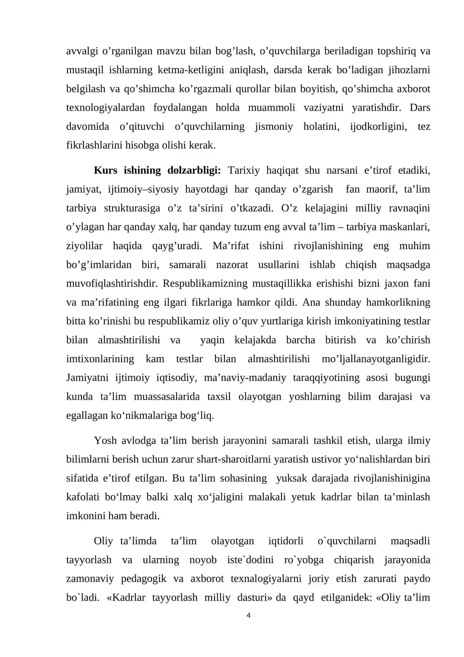 Tub modul bo`yicha yuqori darajali taqqoslamalar 4