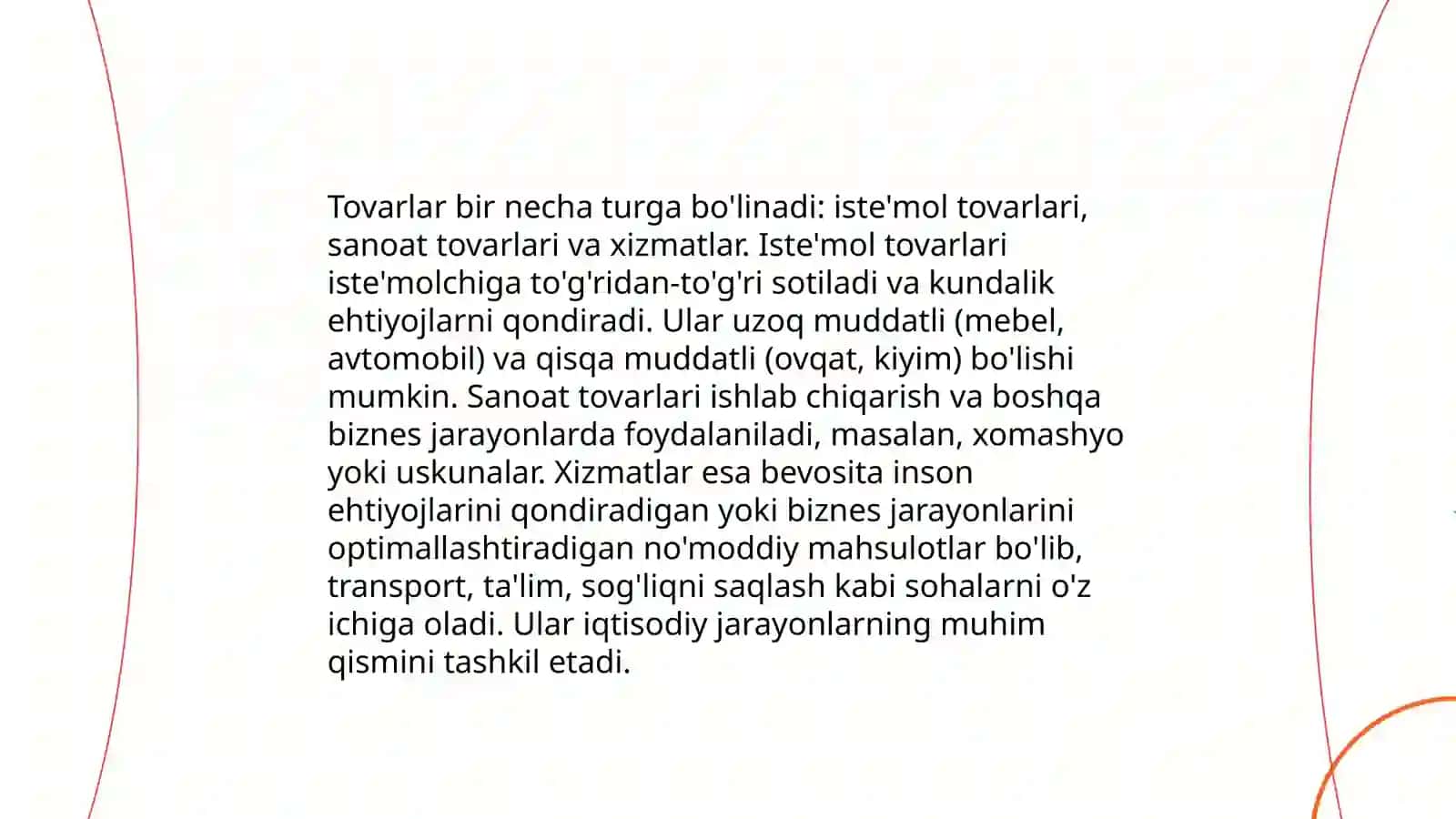 Mahsulotlar va xizmatlar tushunchasi 4