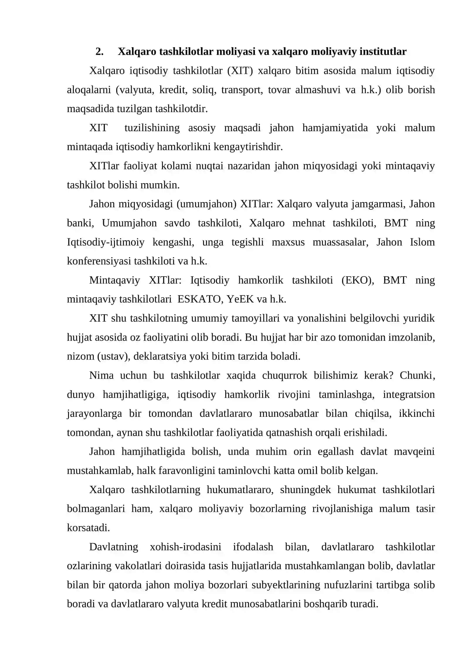 Jahon moliya institutu va ularning tasnifi 4
