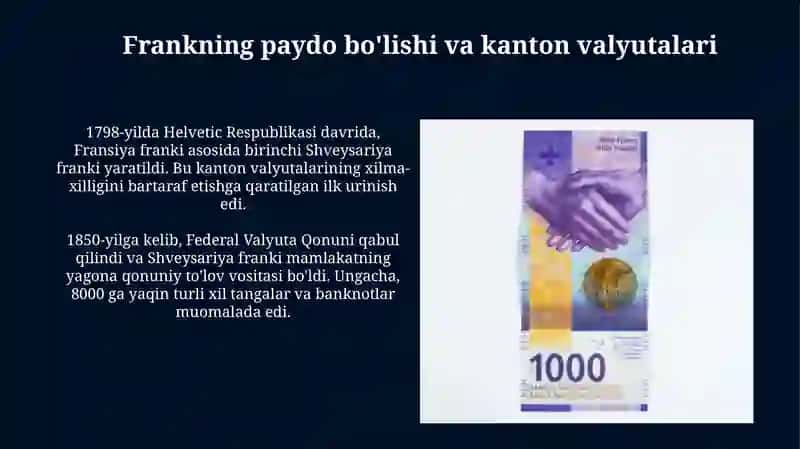 Shvetsariya valyutasi tarixi va infilatsiyasi 4