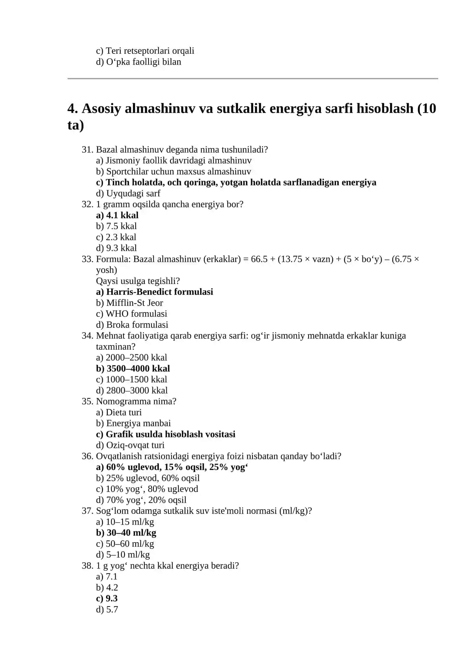 Moddalar va energiya almashinuvi 4