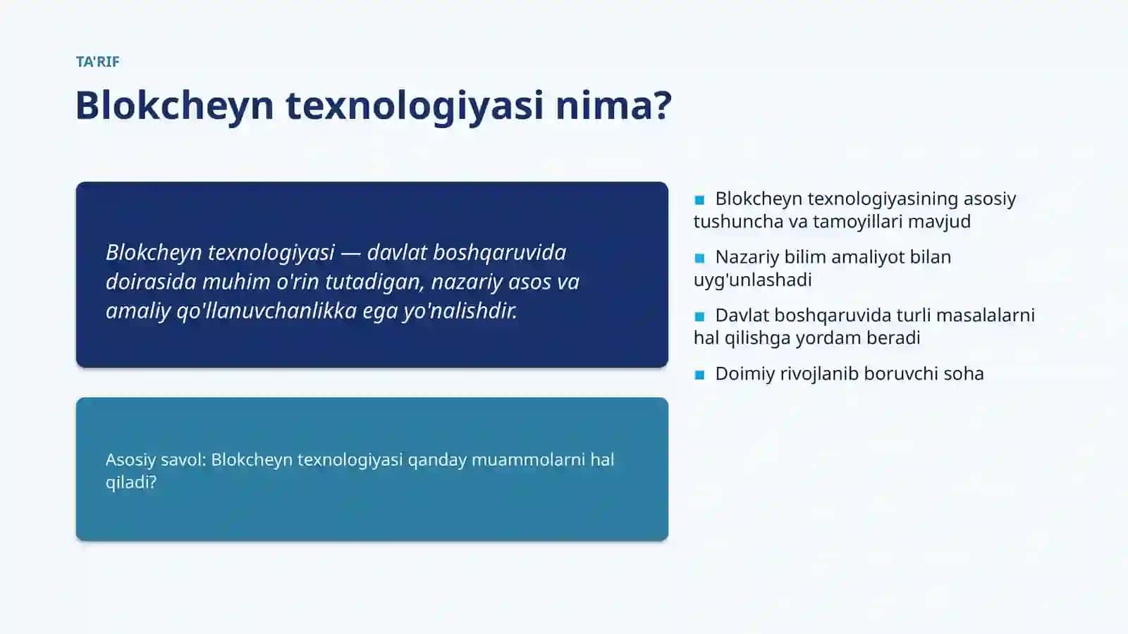 Blokcheyn texnologiyasi Metodlari 4