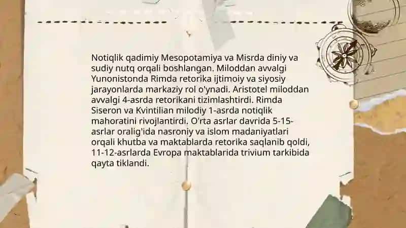Nutq madaniyati va notiqlik va uning tarixi 4