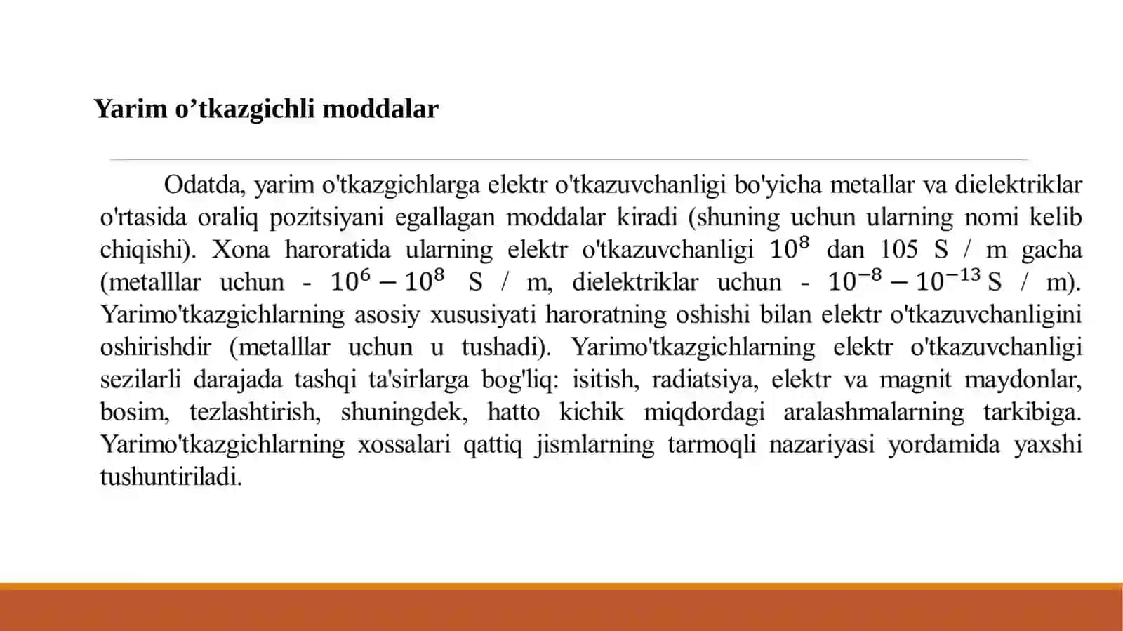 Yarim o’tkazgichli moddalarning energetik zonalari 4