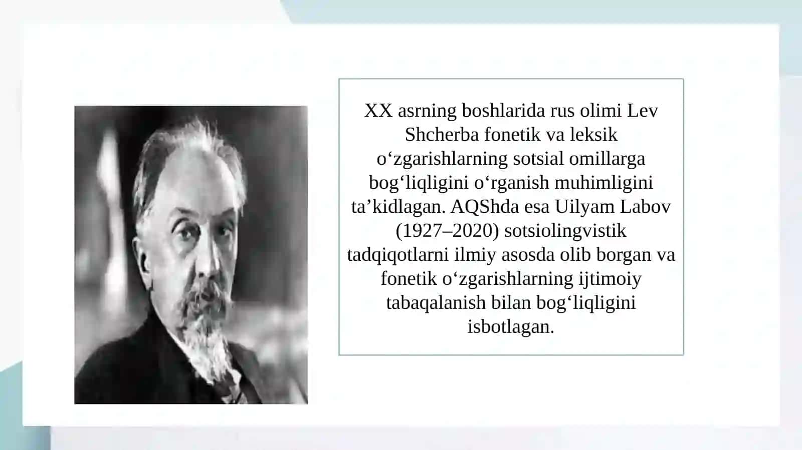 Sotsiolingvistikaning tarixi va taraqqiyoti 4