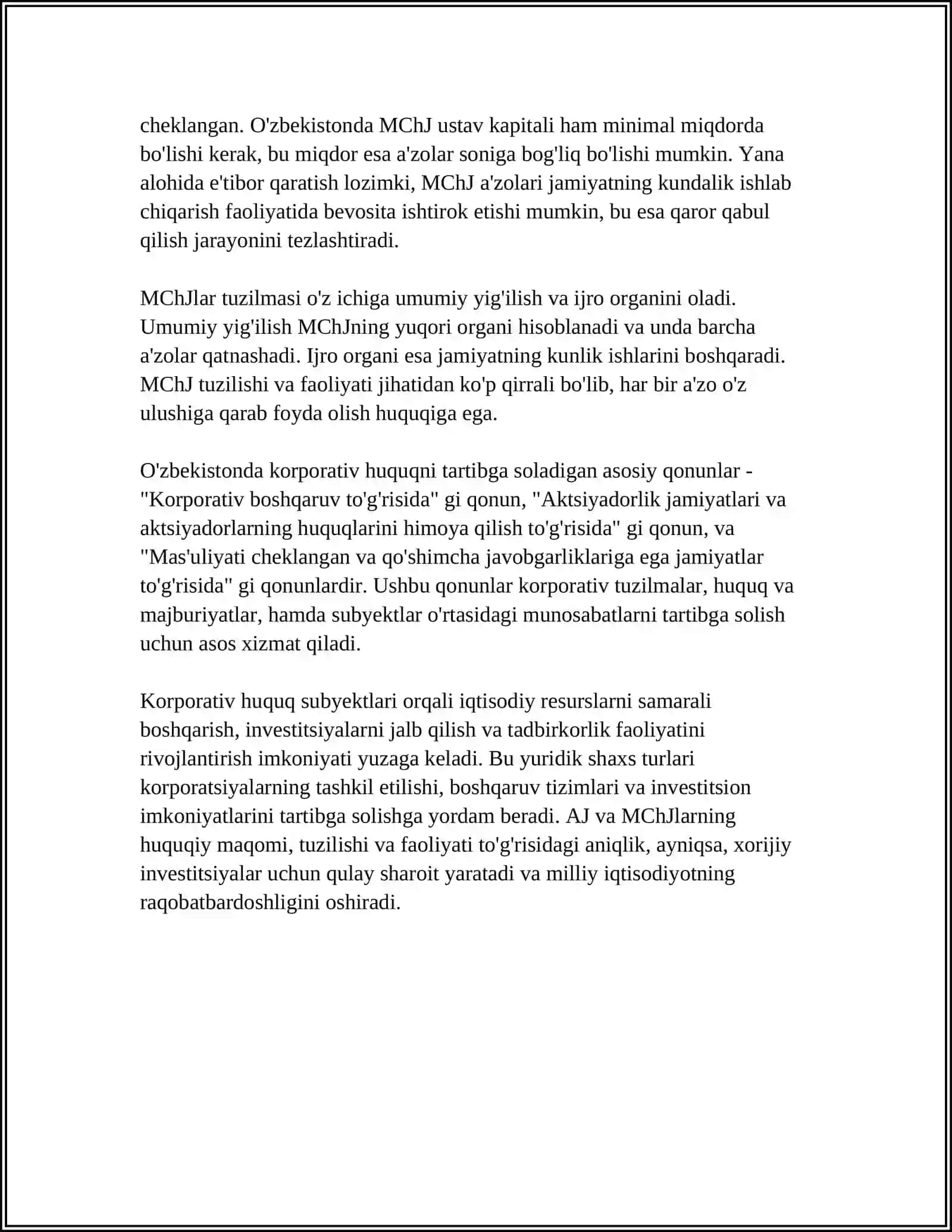 KORPORATIV HUQUQNING SUBYEKTLARI VA OBYEKTLARI 4