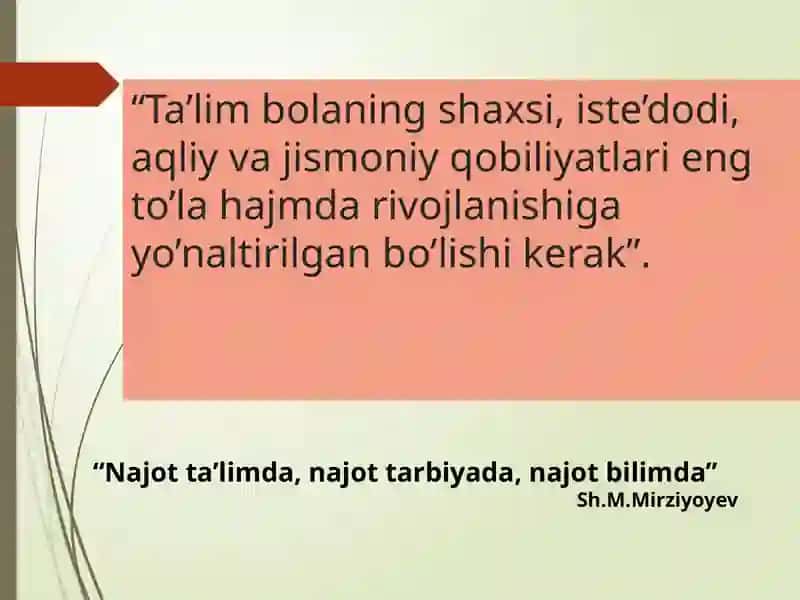 O‘zbekiston Respublikasi ta’lim sohasidagi davlat siyosati 4