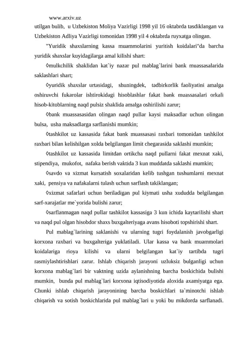 Pul mablag`larining hisobi 4