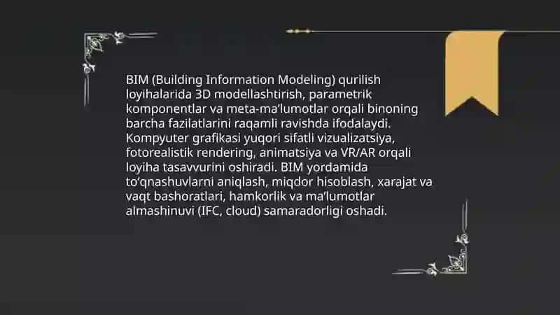 Qurulishda 3D modellashtirish va vizualizatsiya 4