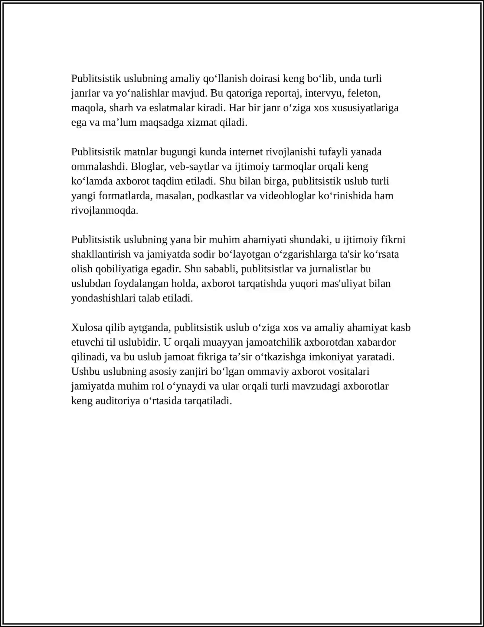PUBLITSISTIK USLUB.OG'ZAKI USLUB GRAMATIKASI 4