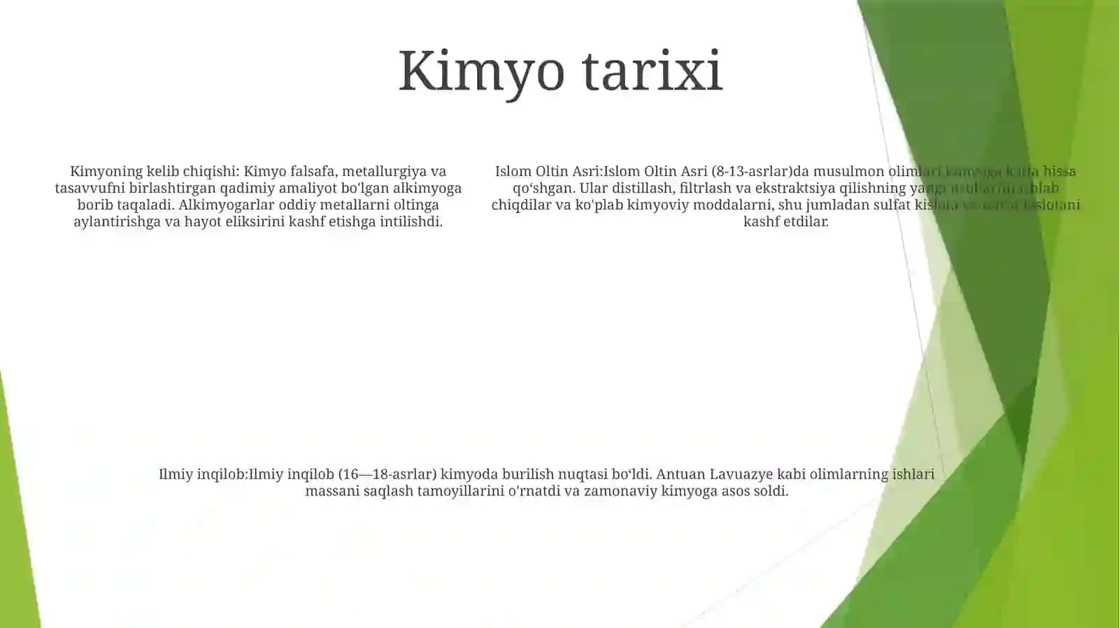 Kimyo Haqida Malumot 4