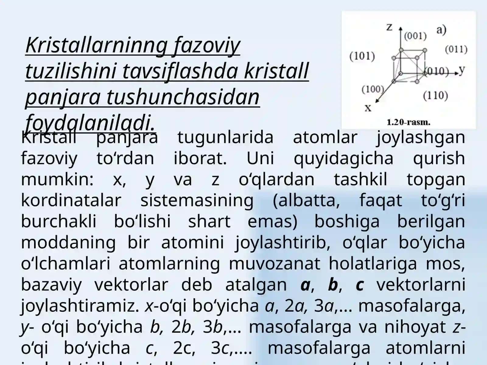 Kristallarning tuzilishi 4