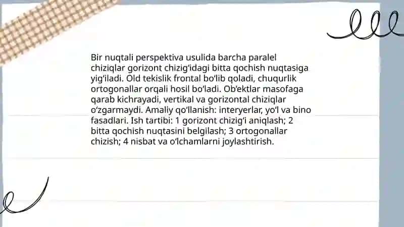 Perspektiv tasvir yasash usullari 4