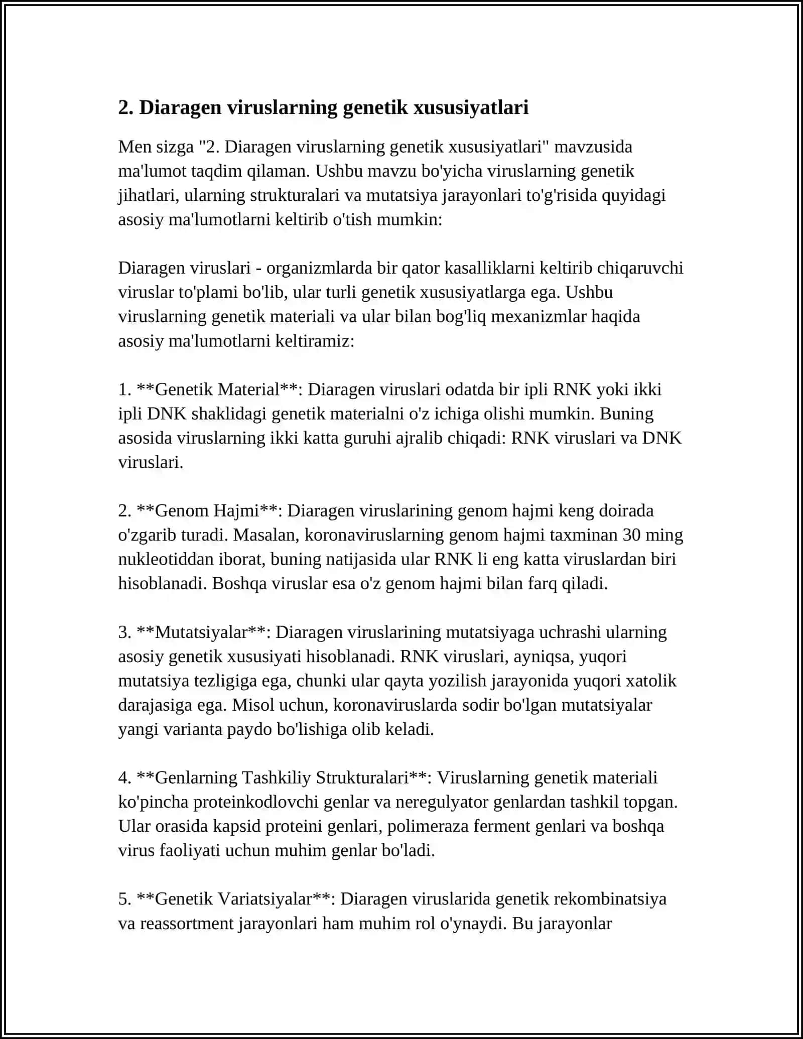 DIARAGEN VIRUSLAR, KLASSIFIKATSIYASI, PATOGENEZI, LABORATORIYA TASHXISI 4