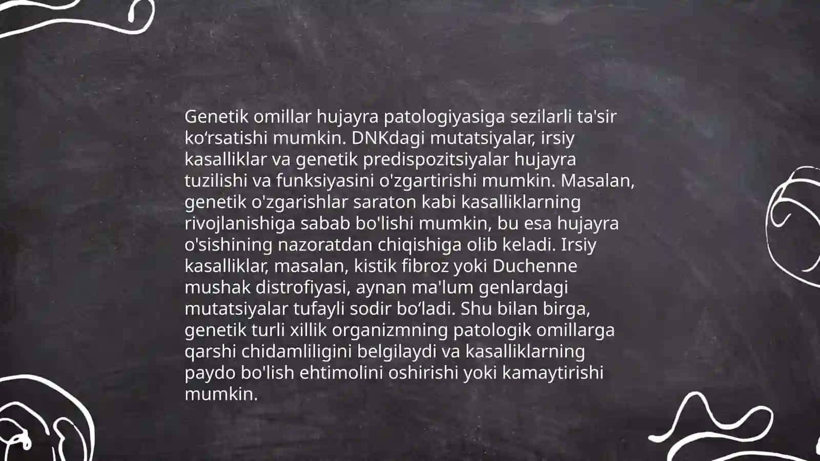 Hujayra patalogiyasi va uning kelib chiqish sabablari 4