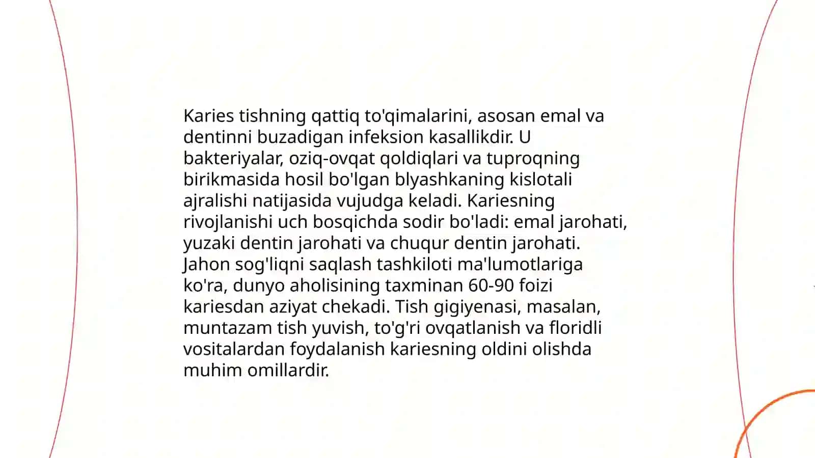 Karies haqida tushuncha. Karies kovaklari tasnifi 4
