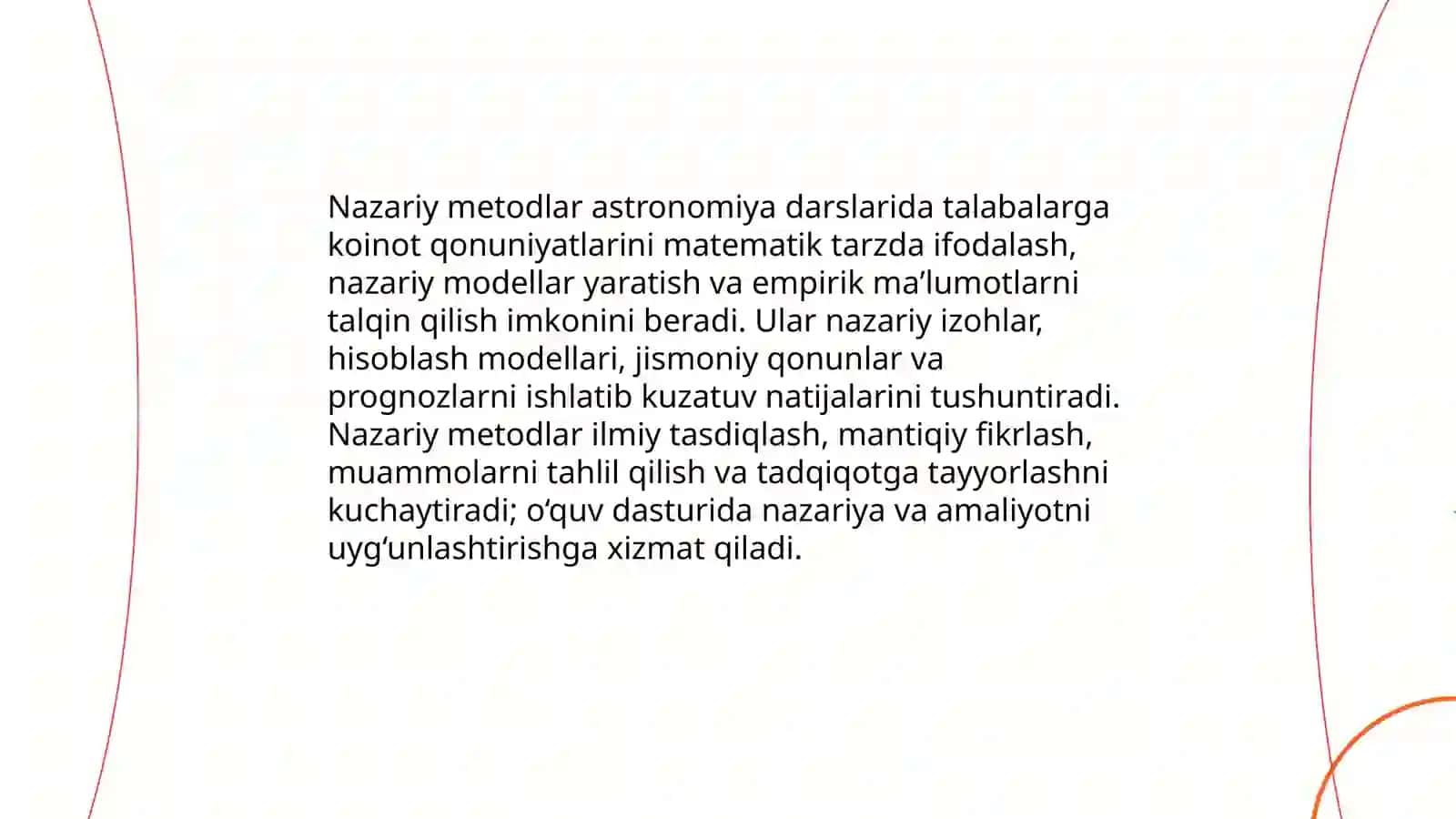 Emperik va nazariy astronomiya oʻqitish metodlari 4