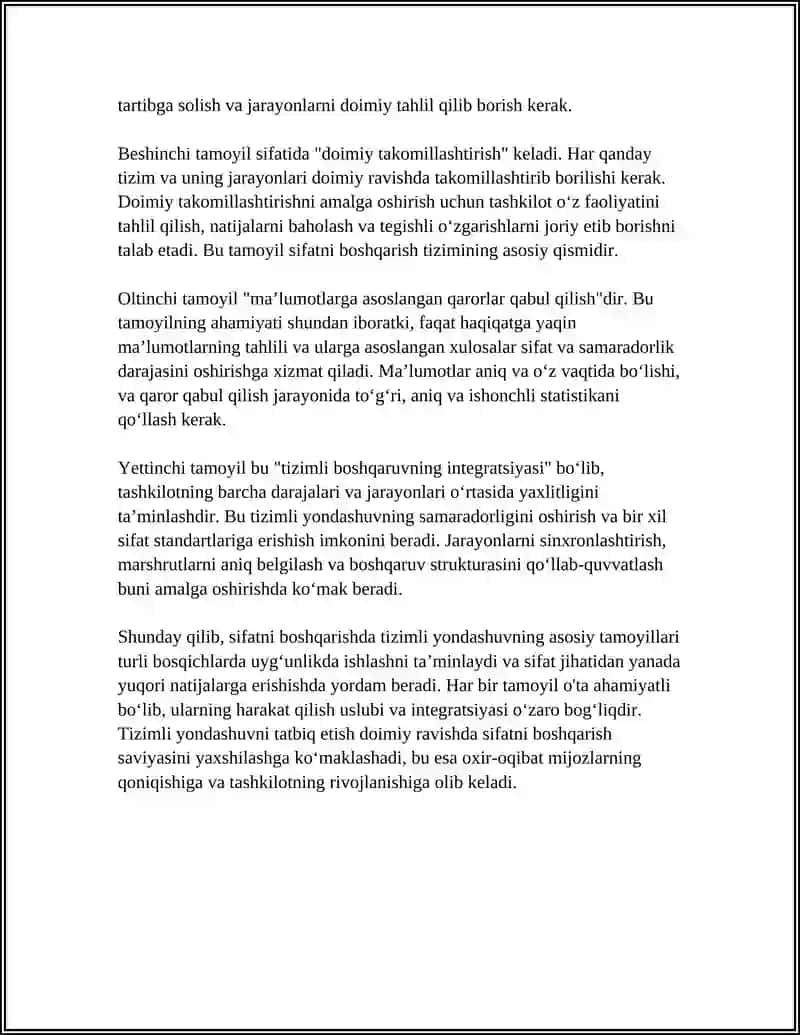Sifatni boshqarishda tizimli yondashuv 4