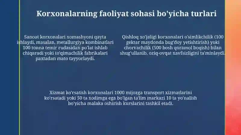 Korxona turlari 4