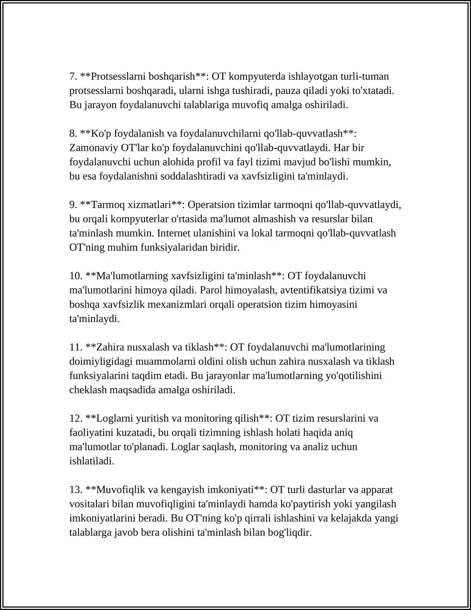 OPERATSION SISTEMALAR HAQIDA MA'LUMOT 4