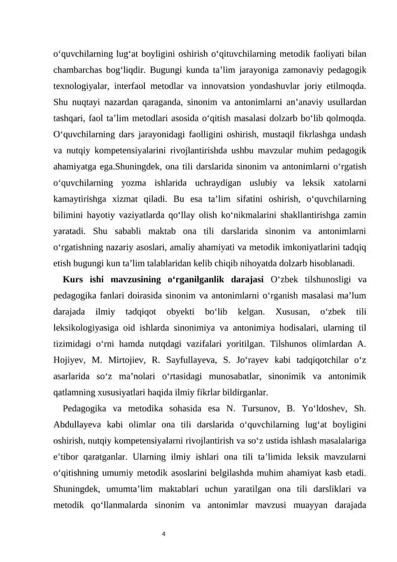 Ona tili darslarida sinonim va antonimlarni o'rgatish 4