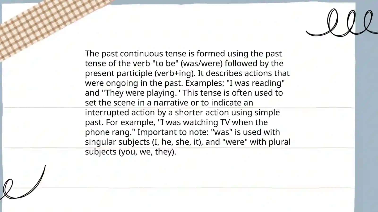 Past continius 4