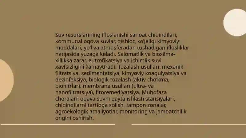 Ekologik muammolar va ularni oldini olish yo'llari 4