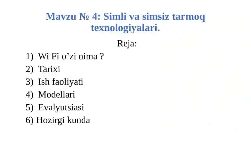 Kompyuter tarmoqlari 4