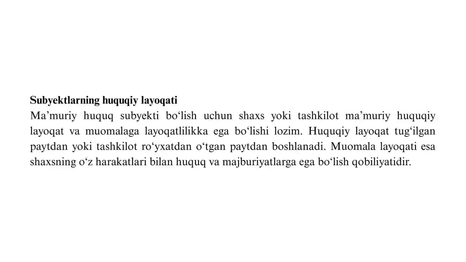 Ma'muriy huquq subyektlari 4