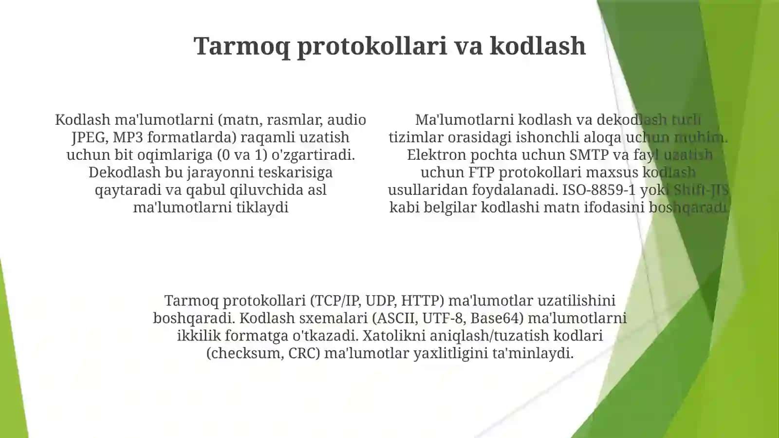 Axborotlarni kodlash va dekodlash 4