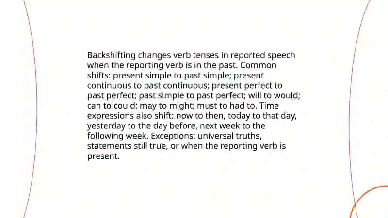 Reported speech 4