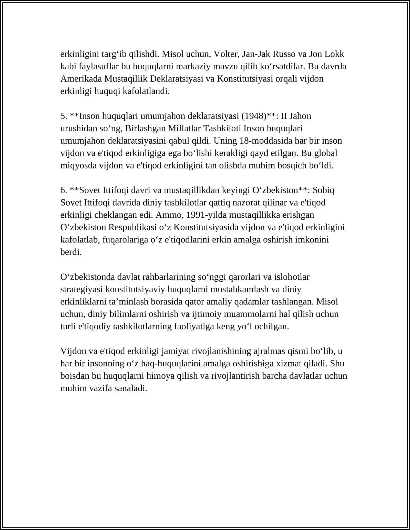 VIJDON VA E'TIQOD ERKINLIGINING TA'RIFI 4