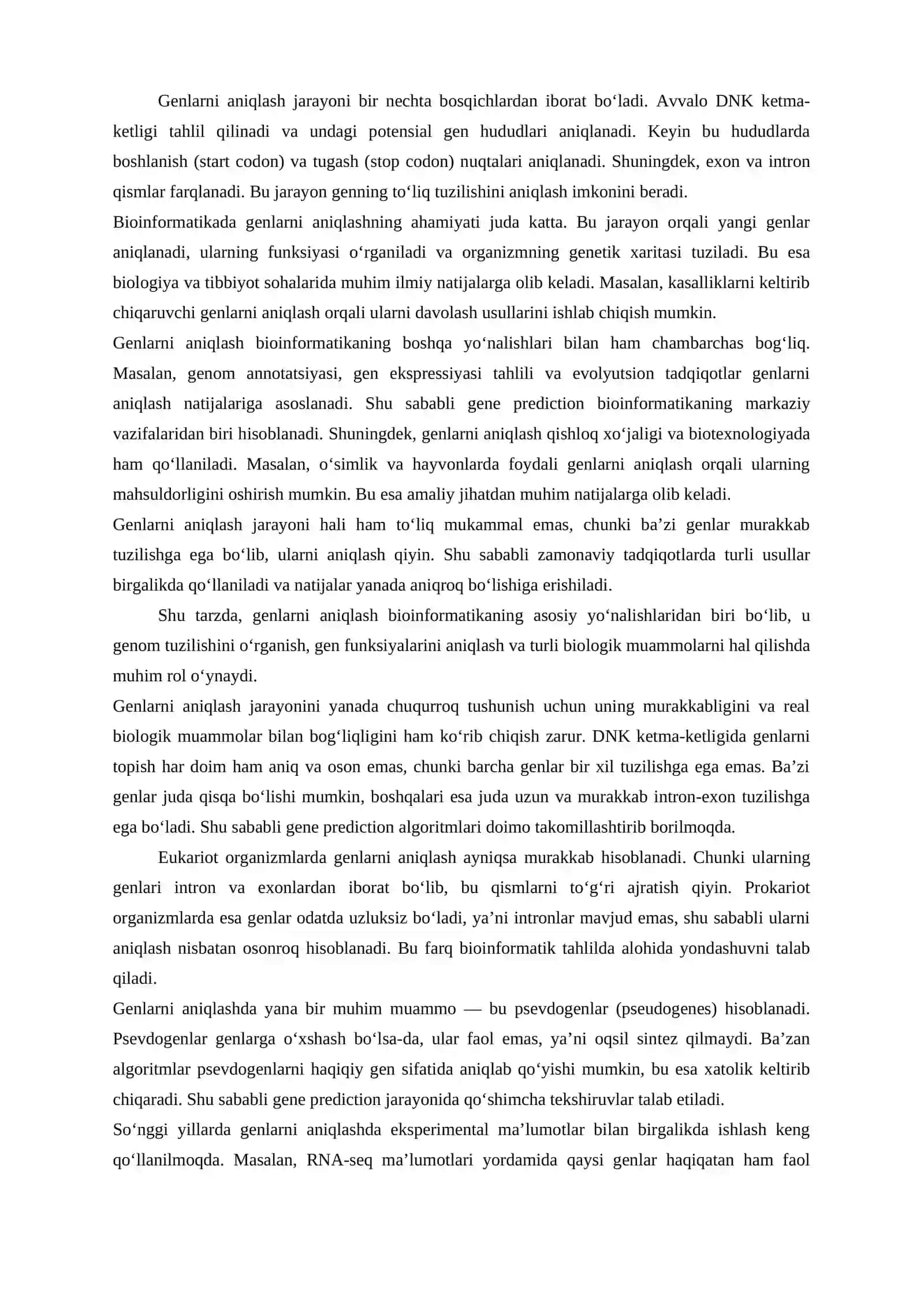 Genlarni aniqlash usullari (Gene prediction) 4