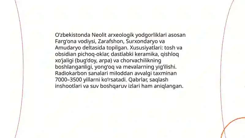 Neolet davri Arxeologiyasi 4
