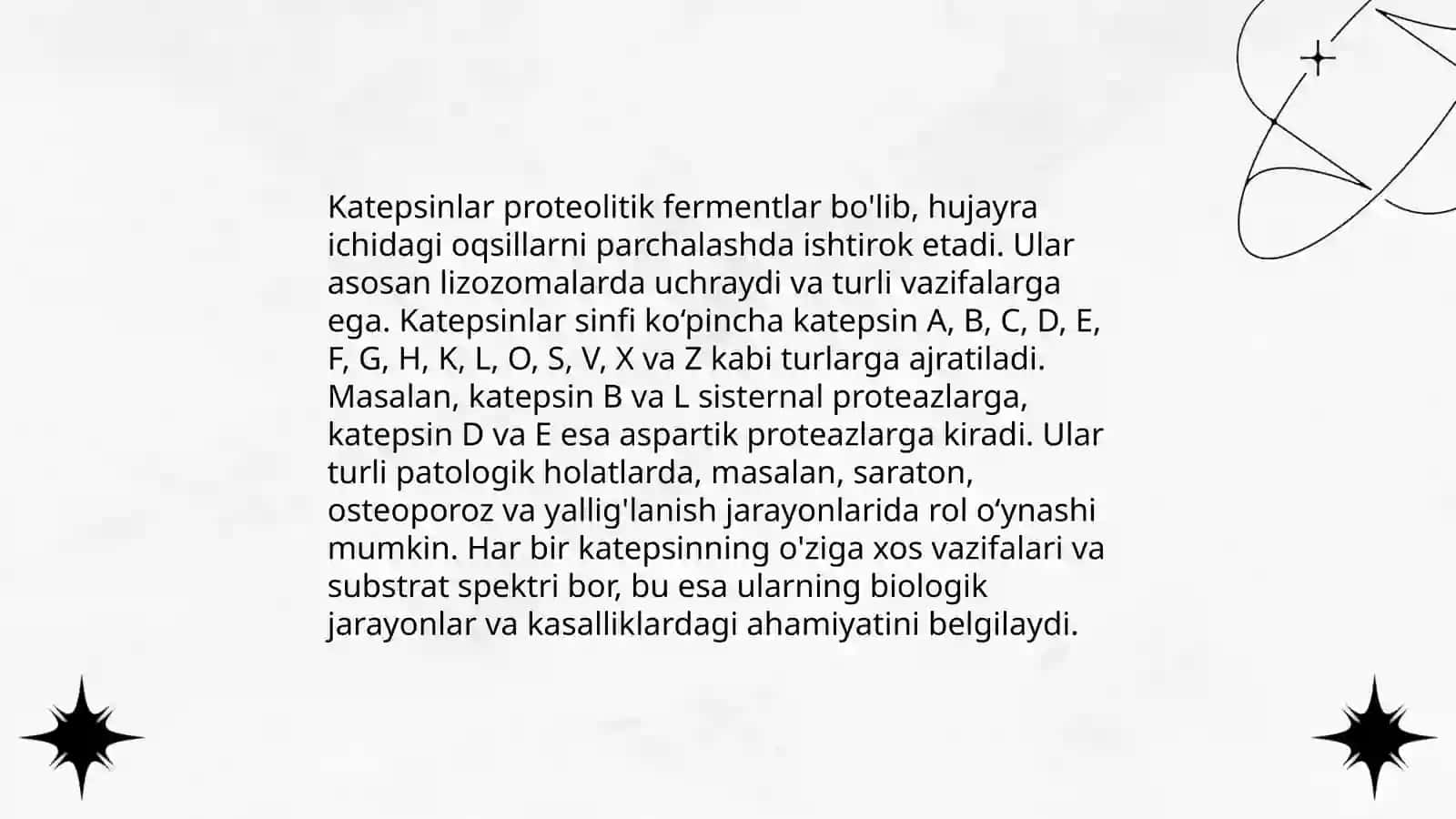 Katepsinlar, ularning klinik ahamiyati 4