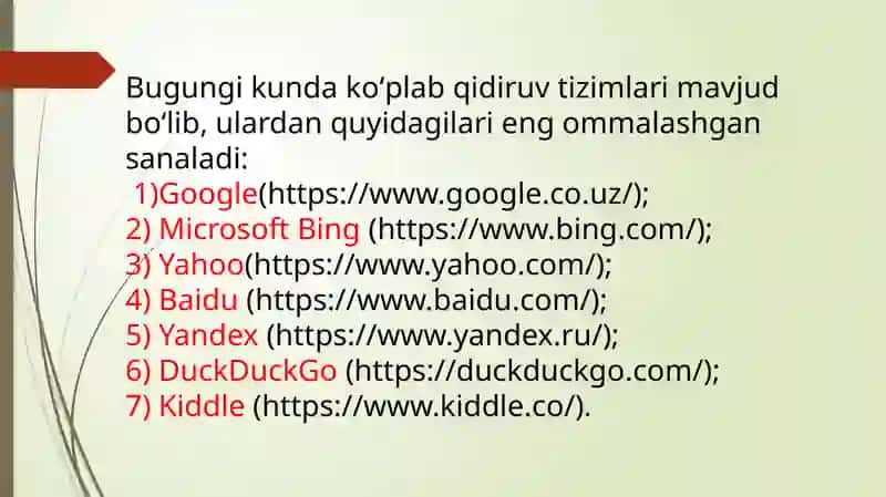Qidiruv tizimlari 4