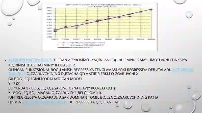 CHIZIQLI VA CHIZIQSIZ REGRESSION BOG’LANISHLAR 4