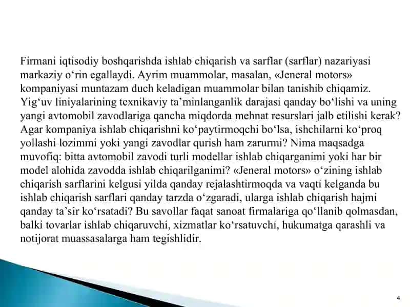 Ishlab chiqarish nazariyasi va uning modellari 4