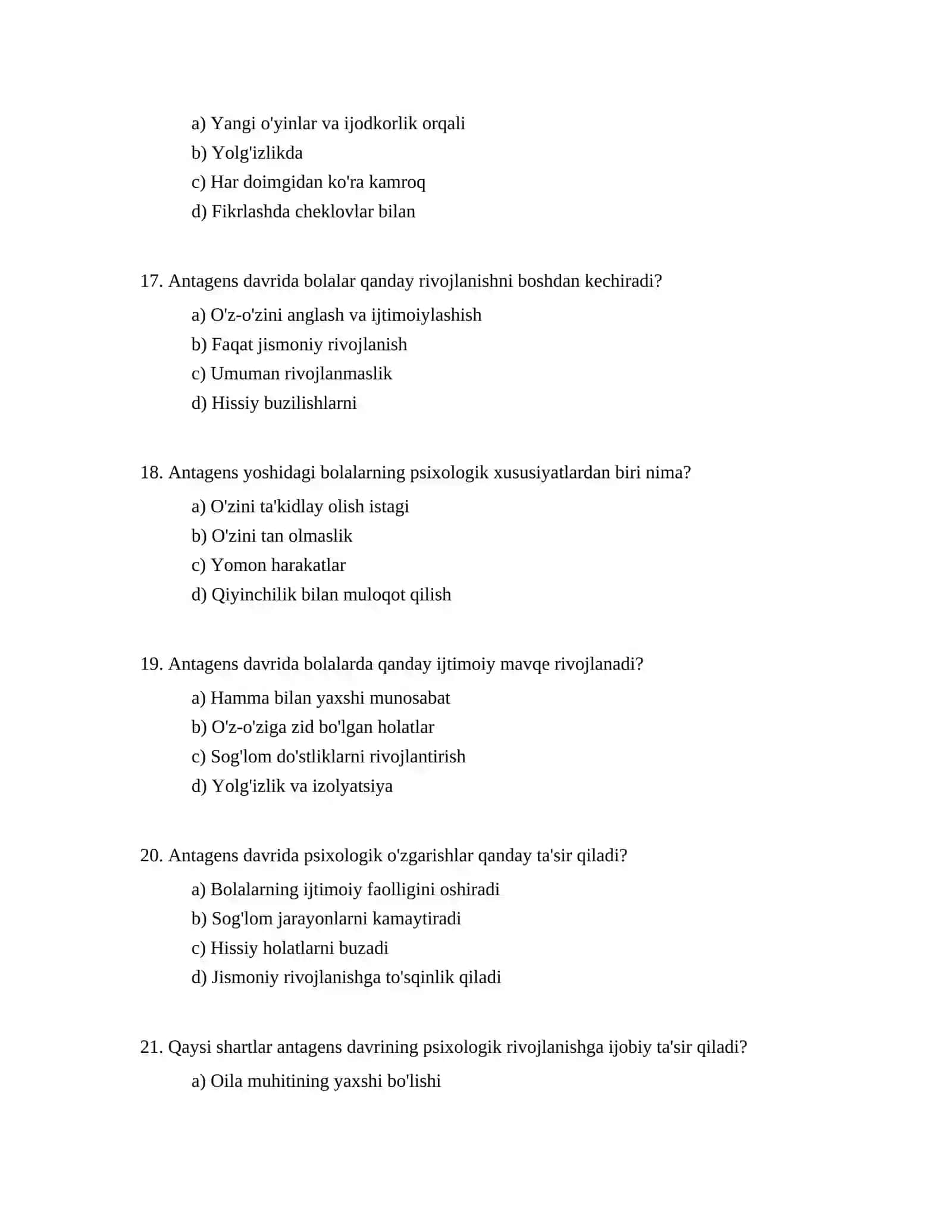 Antagens davrlarining psixologik xususiyatlari 4