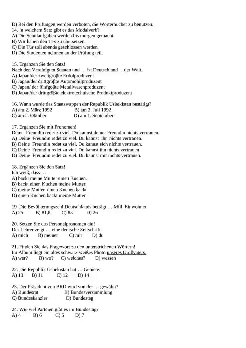 НЕМИС ТИЛИ Themen Die Klasse 9 III вариант 4