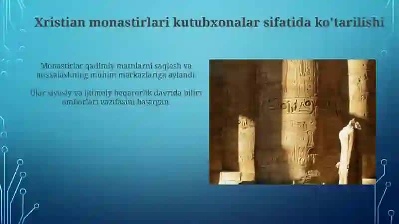 Antikvailkoʻrta asrlarda Misr kutubxonalari 4