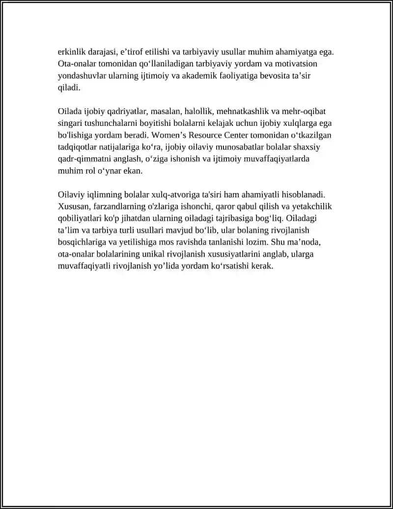 O‘ZBEKISTON RESPUBLIKASI OLIY TA’LIM FAN VA INNOVATSIYA VAZIRLIGI REFERAT 4