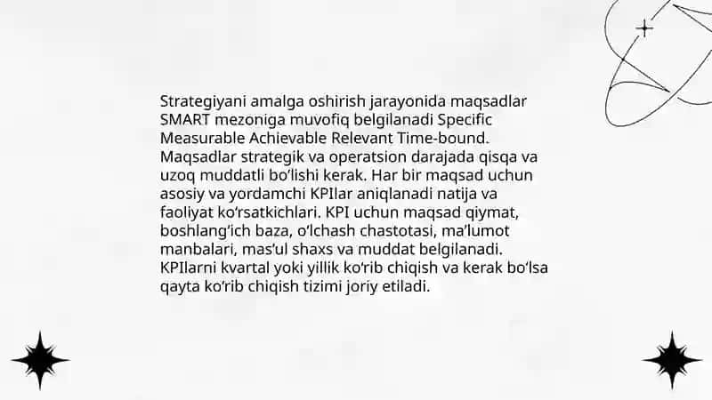 Strategiyani amalga oshirish jarayoni 4