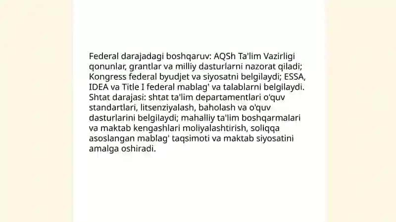 AQSh talim tizimi va uning tarkibi 4