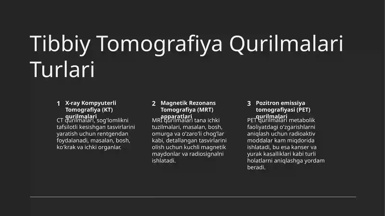 Tibbiy tomografiya apparatlarining ishlash prinsiplari 4
