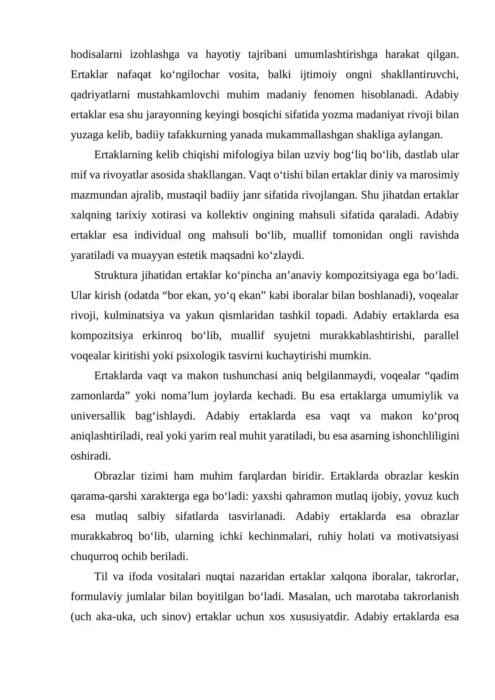 ERTAK VA ADABIY ERTAKLAR (QIYOSLASH) 4