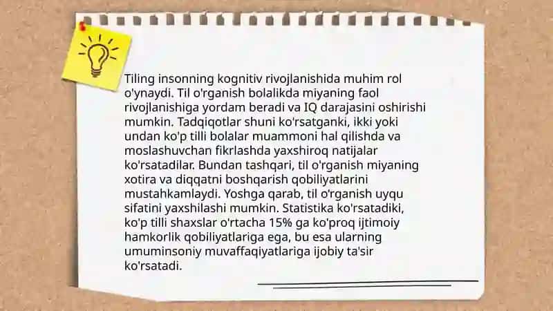 Psixik jarayonlar shakllanishida tilning ahamiyati 4
