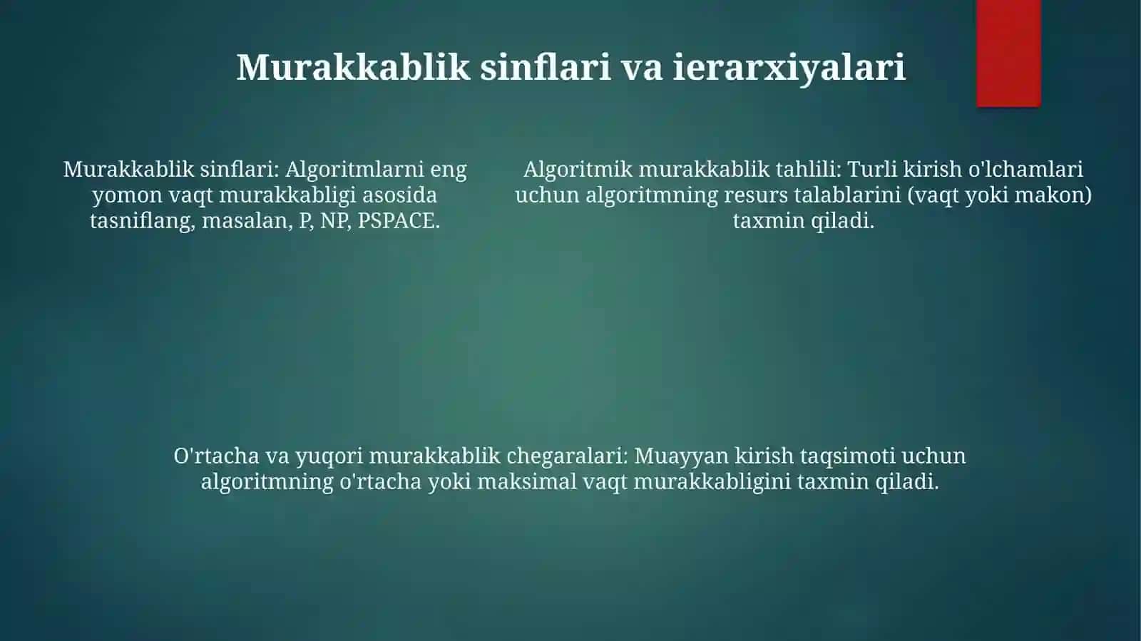 Algoritmlarning Hisoblash Murakkabligi 4