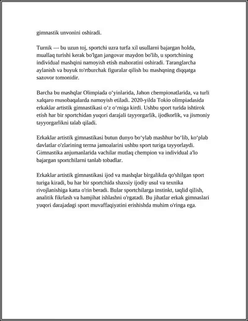 GIMNASTIKANING TURLARI 4
