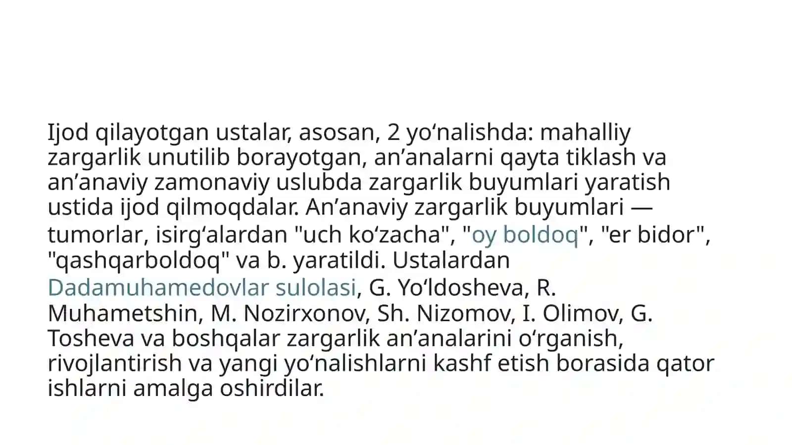 Mustaqillik yillarida zargarlik sanati 4